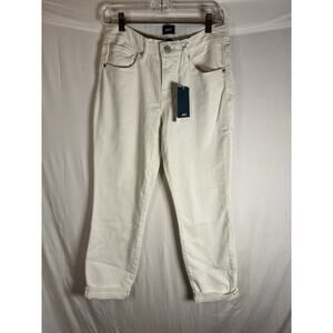 💕 Jag Jeans Carter Mid Rise Girlfriend Size 0 White J2967CBD618 NWT NEW Stretch